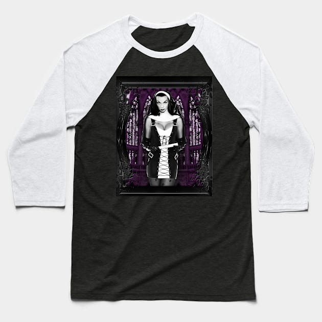 VAMPIRA 11 Baseball T-Shirt by GardenOfNightmares